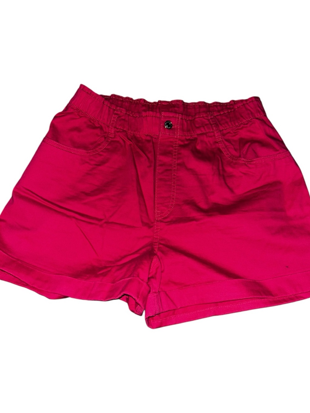 H&M Bright Hot Pink High Waist Elastic Shorts